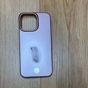 Loopy Case Pink Rose Gold Phone Case with Finger Loop iPhone 14 Pro Max